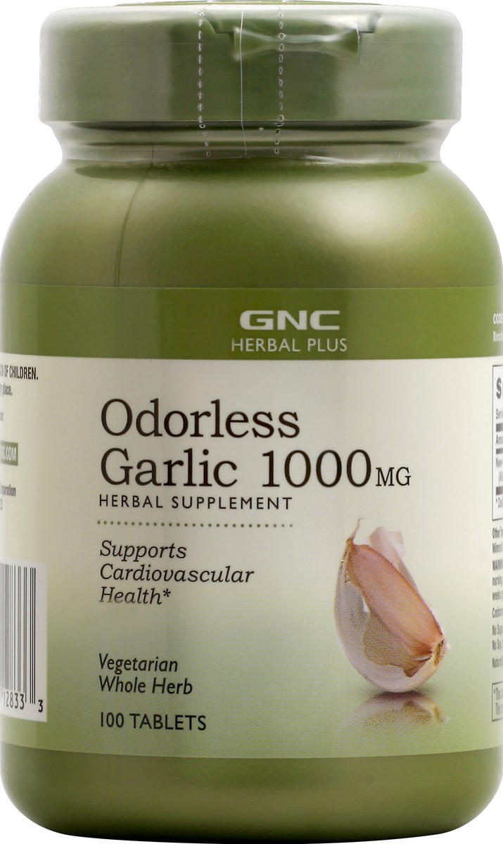 slide 3 of 6, GNC Odorless Garlic 100 ea, 100 ct