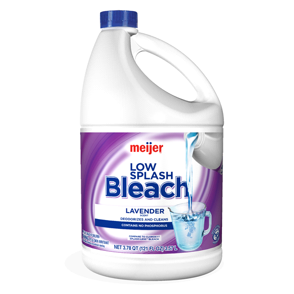 slide 1 of 1, Meijer Lavender Low Splash Bleach, 121 oz