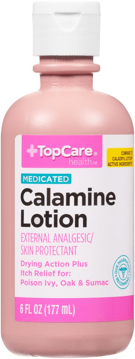 slide 1 of 9, TopCare Calamine Medicated Lotion, 6 oz