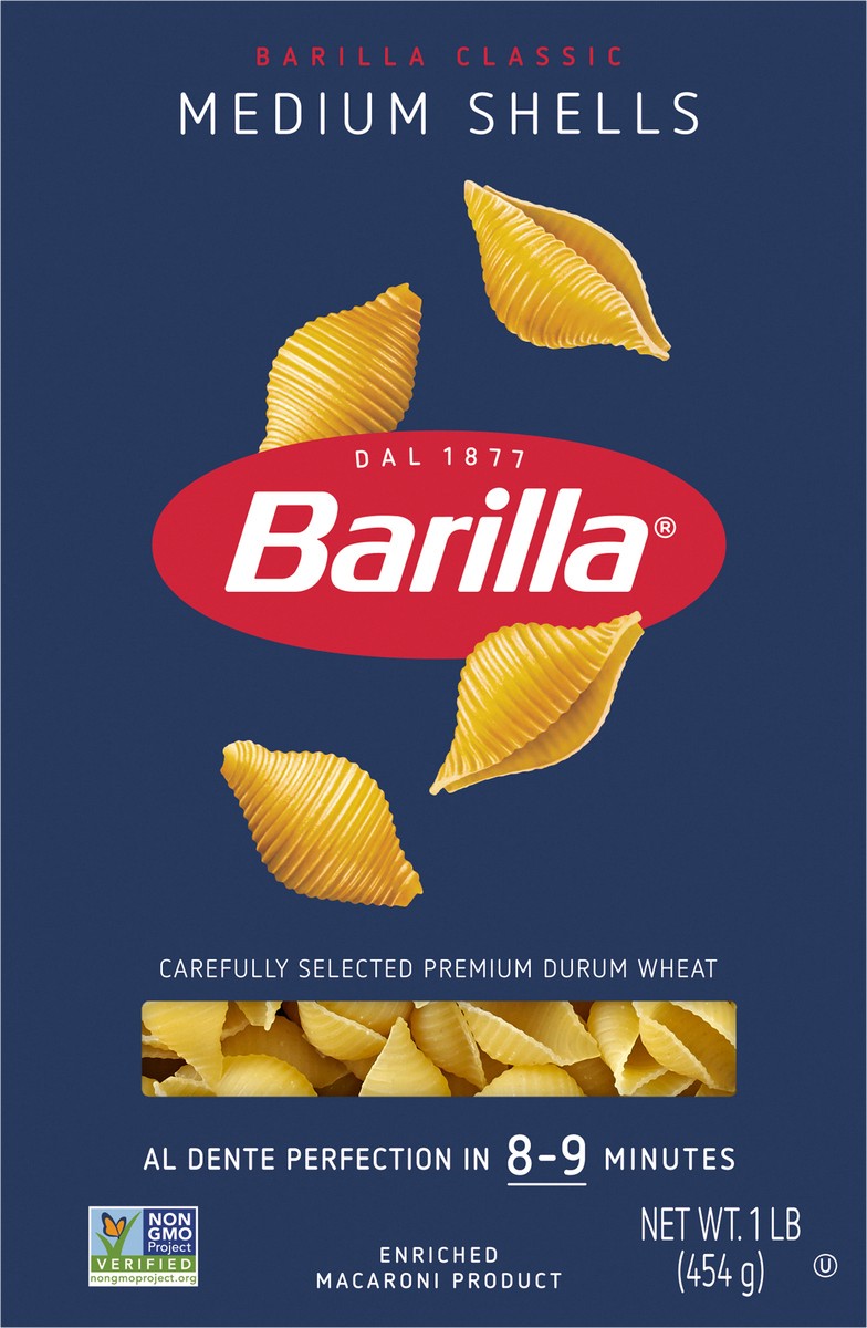 slide 6 of 9, Barilla Medium Shells Pasta, 16 oz