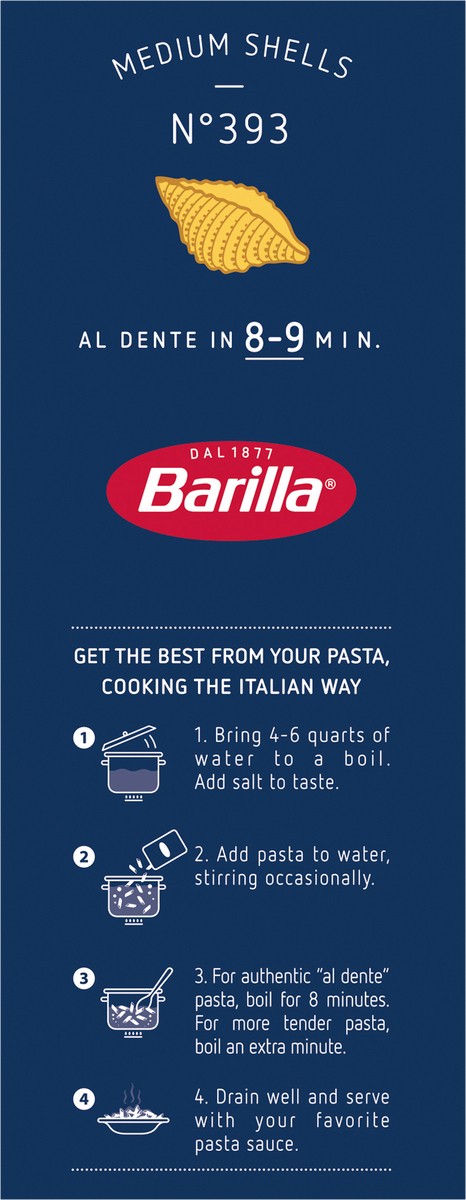slide 7 of 9, Barilla Medium Shells Pasta, 16 oz