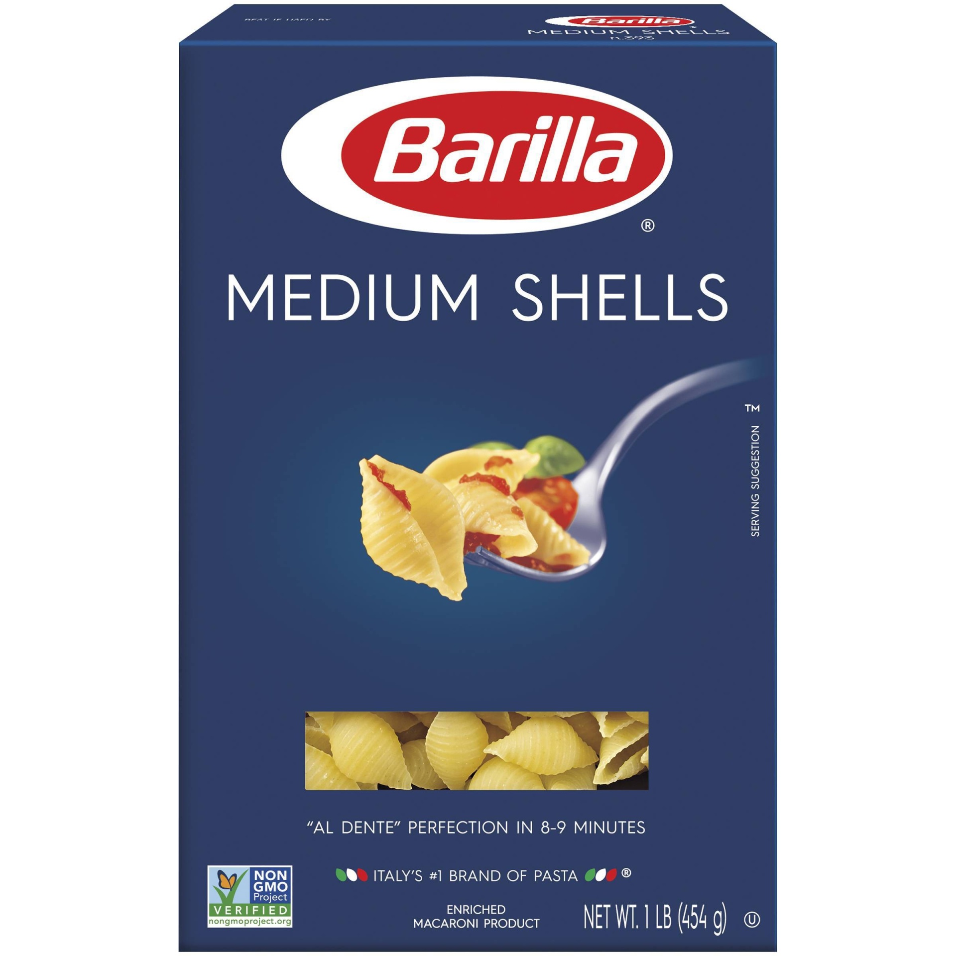 slide 1 of 8, Barilla Medium Shells Pasta, 16 oz