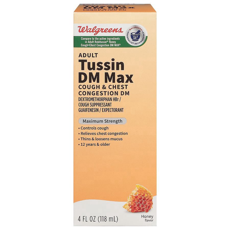 slide 1 of 5, Walgreens DM MAX COUGH CONGESTION, 4 oz