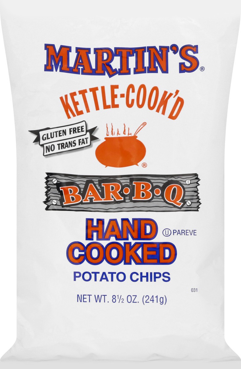 slide 1 of 9, Martin's Kettle-Cook'd Hand Cooked Bar-B-Q Potato Chips 8.5 oz, 8.5 oz