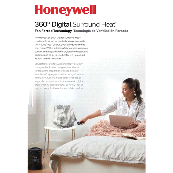 slide 4 of 13, Honeywell 360 Digital Surround Heater, HHF370BV2, 1 ct