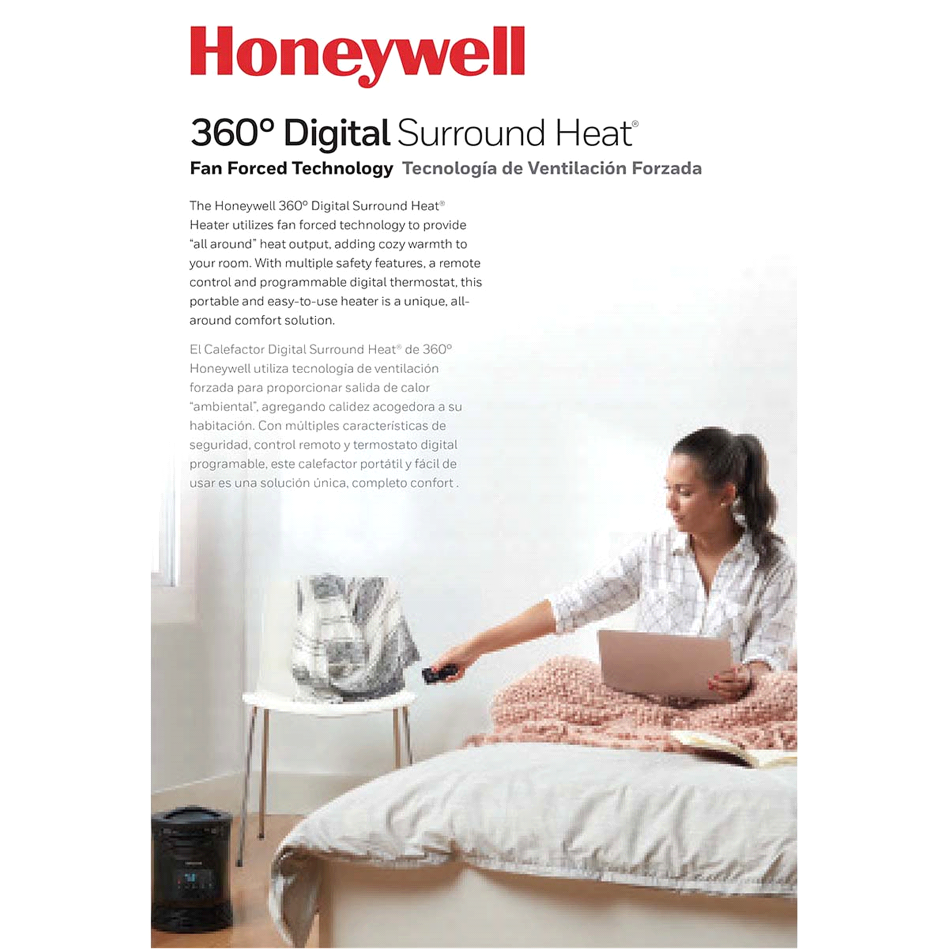 slide 5 of 13, Honeywell 360 Digital Surround Heater, HHF370BV2, 1 ct
