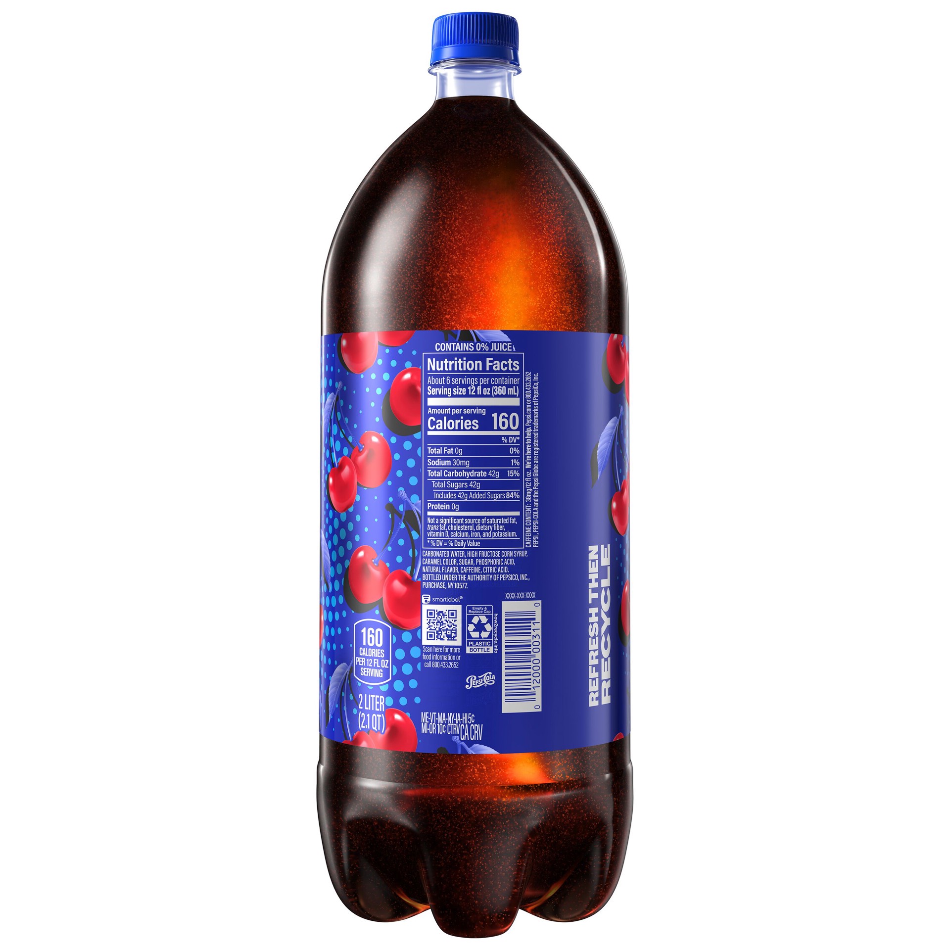 slide 2 of 5, Pepsi Soda Wild Cherry 2 Liter, 2 liter