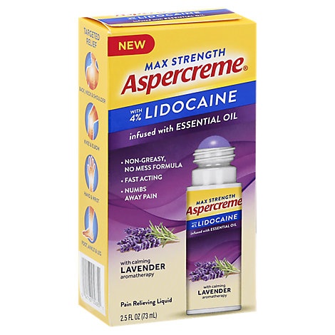 slide 1 of 1, Aspercreme With Lidocaine No Mess Lavender Essential Oils, 2.5 oz