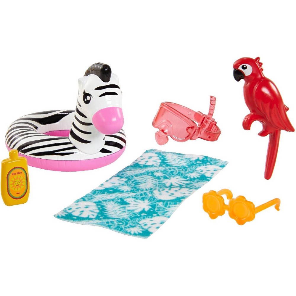 slide 5 of 6, Barbie ​Barbie Chelsea The Lost Birthday Playset - Zebra Floatie, 1 ct