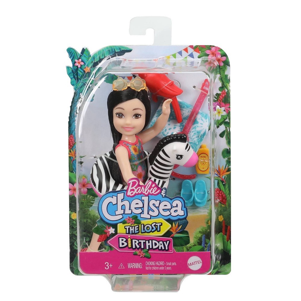 slide 6 of 6, Barbie ​Barbie Chelsea The Lost Birthday Playset - Zebra Floatie, 1 ct