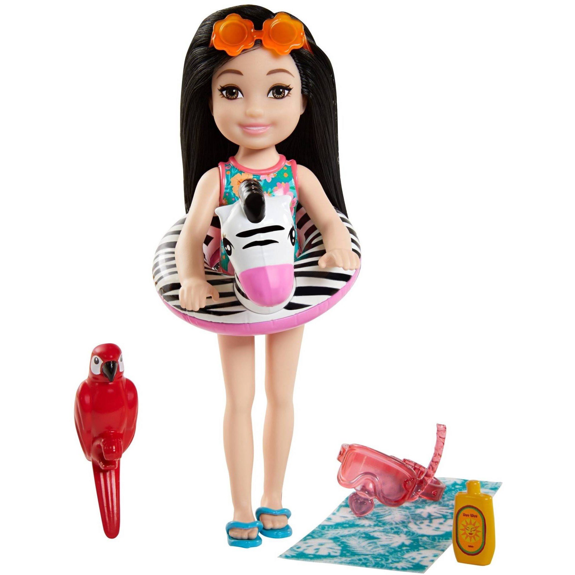 slide 1 of 6, Barbie ​Barbie Chelsea The Lost Birthday Playset - Zebra Floatie, 1 ct