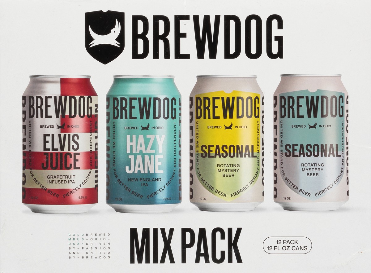 slide 6 of 12, BrewDog 12 Pack Mix Pack Beer 12 - 12 fl oz Cans, 12 ct; 12 oz