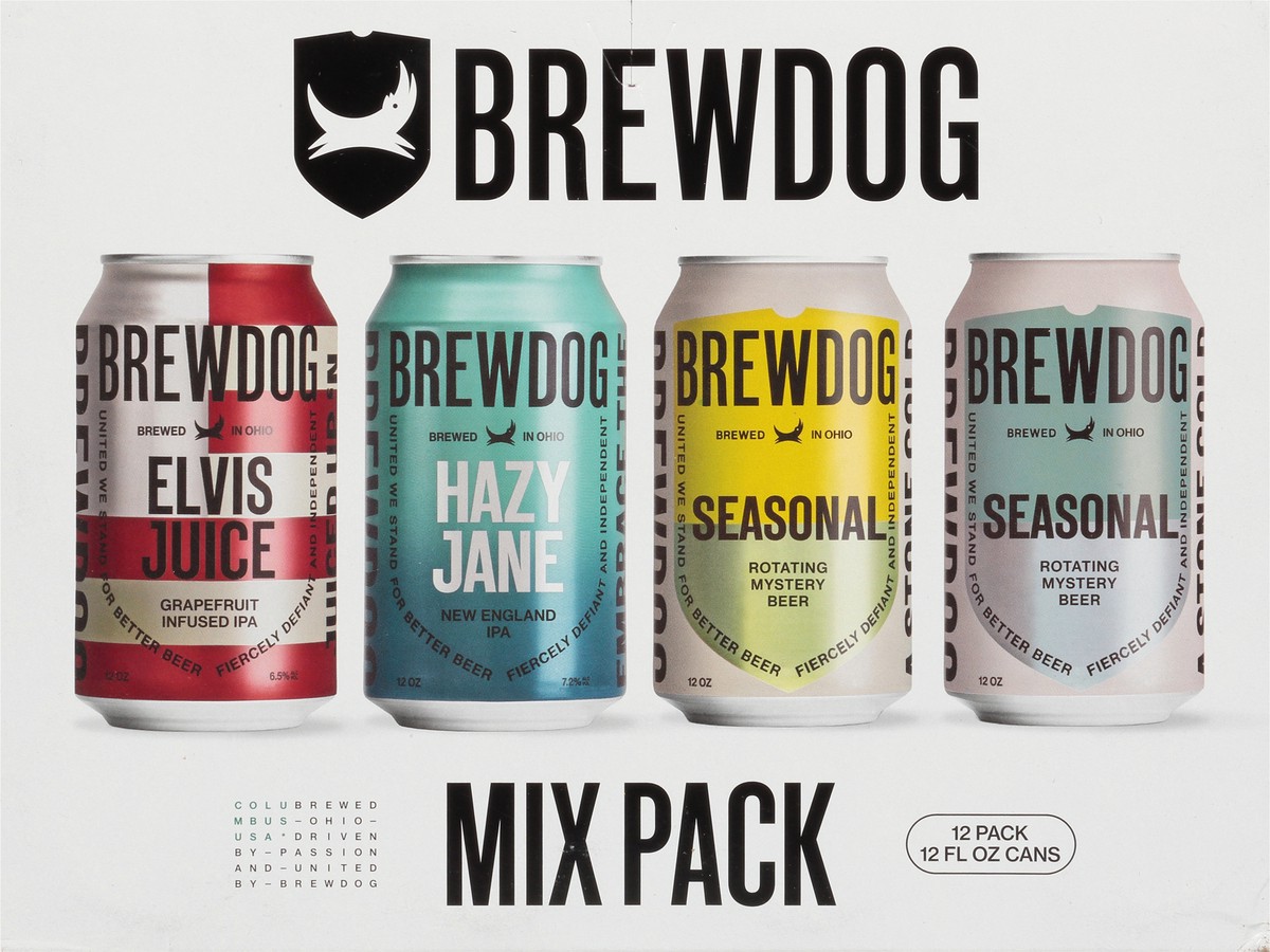 slide 9 of 12, BrewDog 12 Pack Mix Pack Beer 12 - 12 fl oz Cans, 12 ct; 12 oz