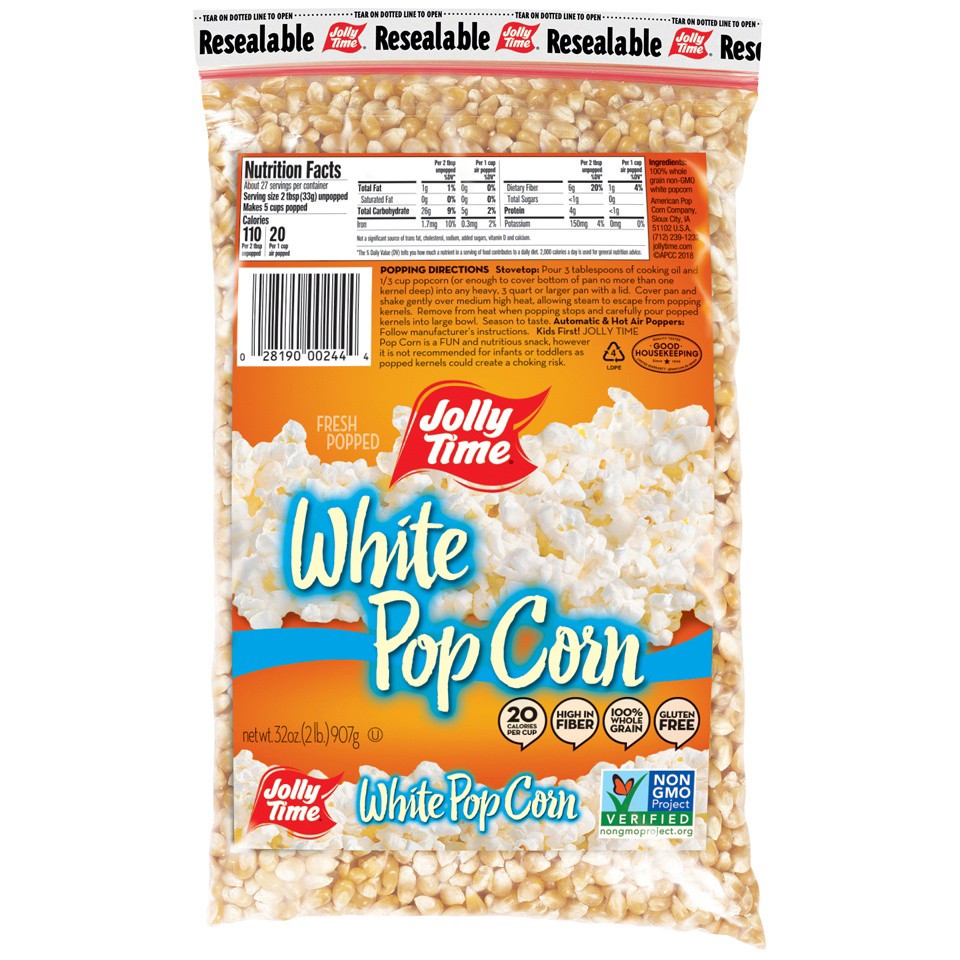 slide 2 of 3, Jolly Time White Pop Corn 32 oz, 32 oz