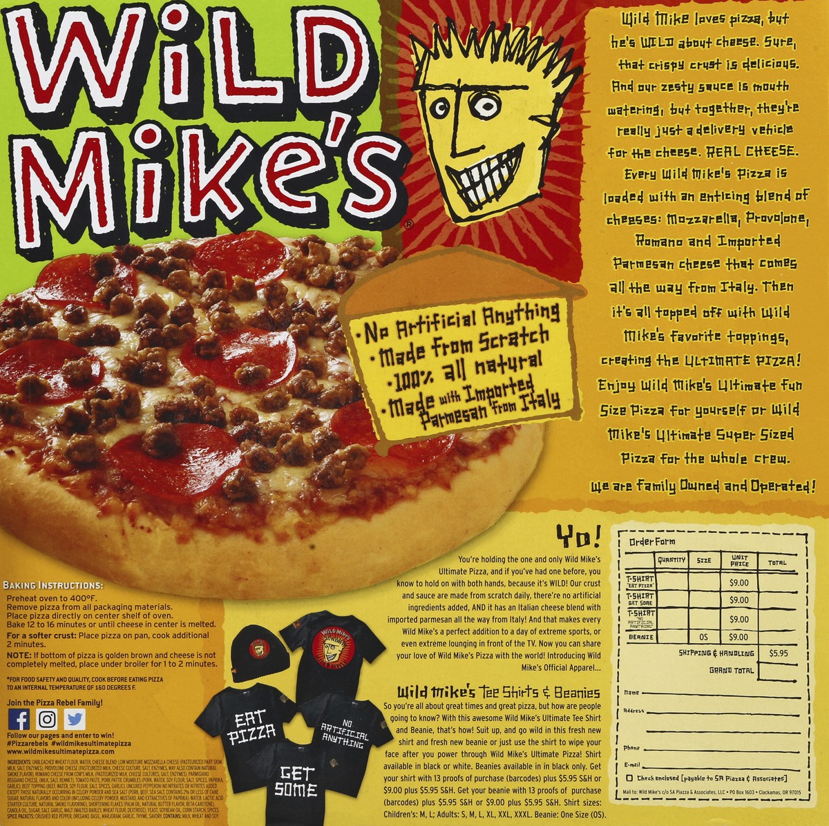 slide 2 of 6, WILD MIKES Ultimate Pizza 14.89 oz, 14.89 oz