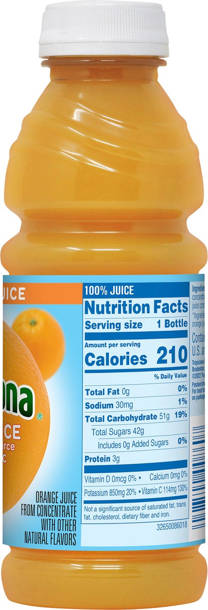 slide 7 of 12, Tropicana 100% Orange Juice, , Bottle - 15.20 fl oz, 15.20 fl oz