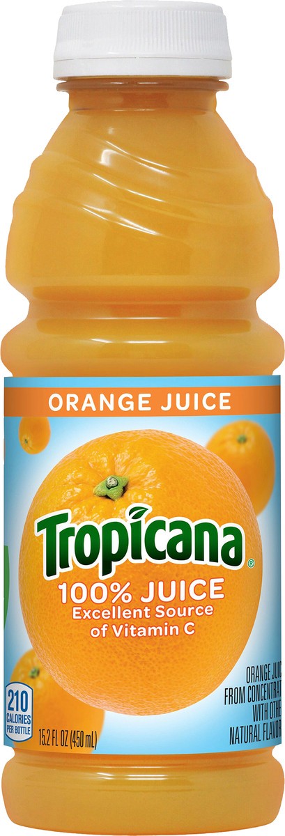 slide 9 of 12, Tropicana 100% Orange Juice, , Bottle - 15.20 fl oz, 15.20 fl oz