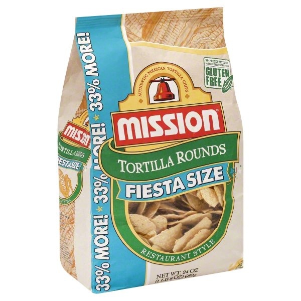 slide 1 of 1, Mission Fiesta Size Restaurant Style Tortilla Rounds, 24 oz