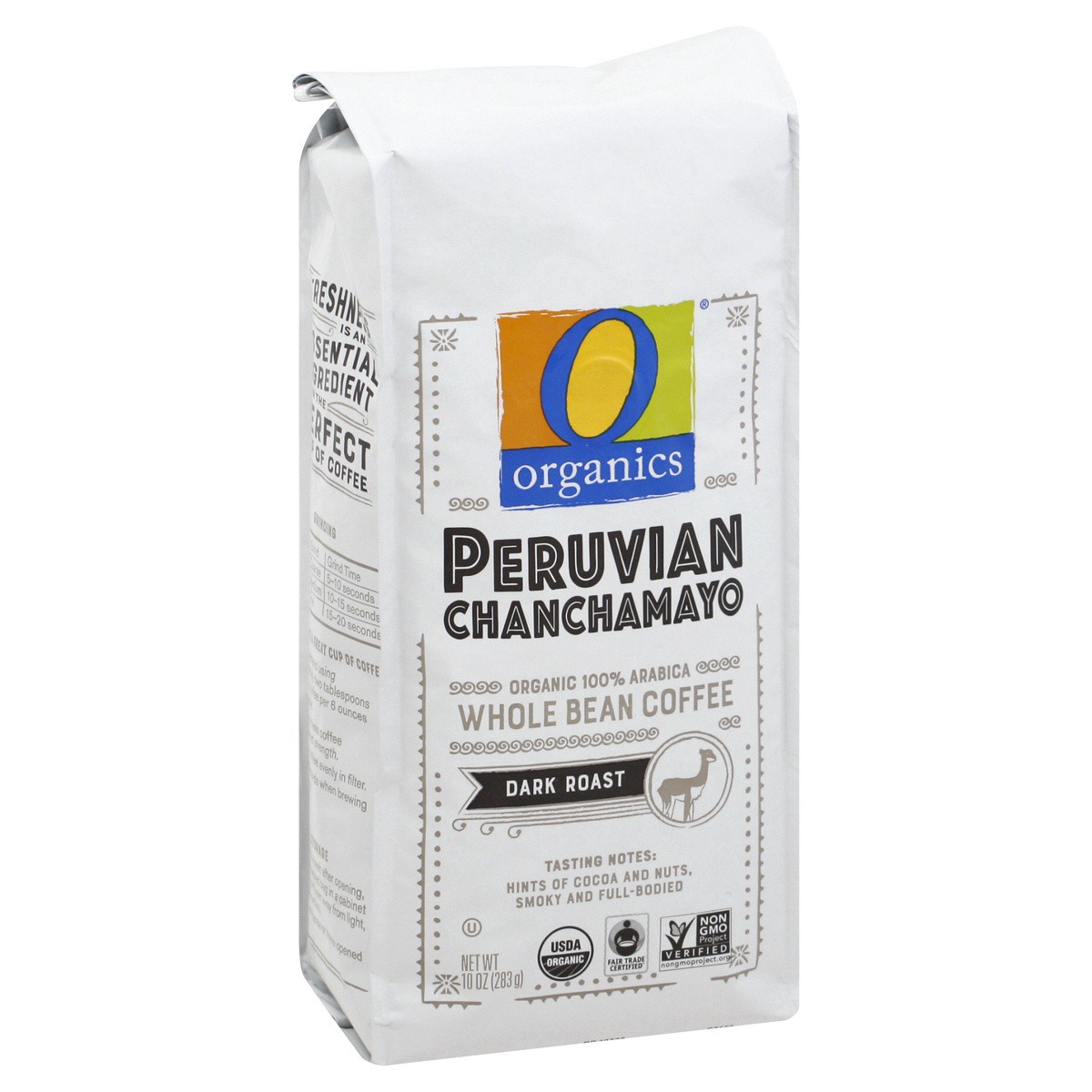 slide 2 of 9, O Organics Coffee Organic Arabica Whole Beans Dark Roast Peruvian Chanchamayo, 10 oz