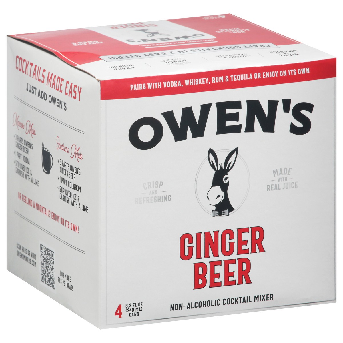 slide 2 of 9, Owen's Non-Alcoholic Ginger Beer Cocktail Mixer - 4 ct, 1 ct