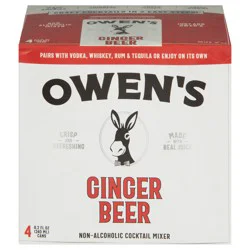 Owen's Non-Alcoholic Ginger Beer Cocktail Mixer - 4 ct