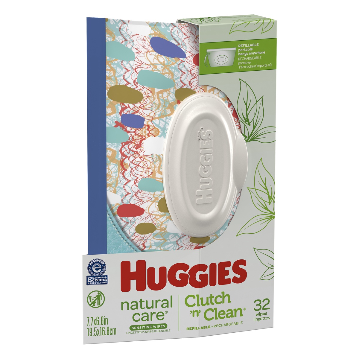 slide 2 of 9, Huggies Clutch 'n' Clean Refillable Wipes, 32 ct