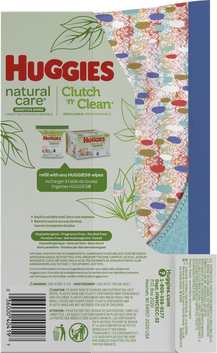 slide 5 of 9, Huggies Natural Care Clutch 'n' Clean Refillable Sensitive Wipes 32 ea, 32 ct