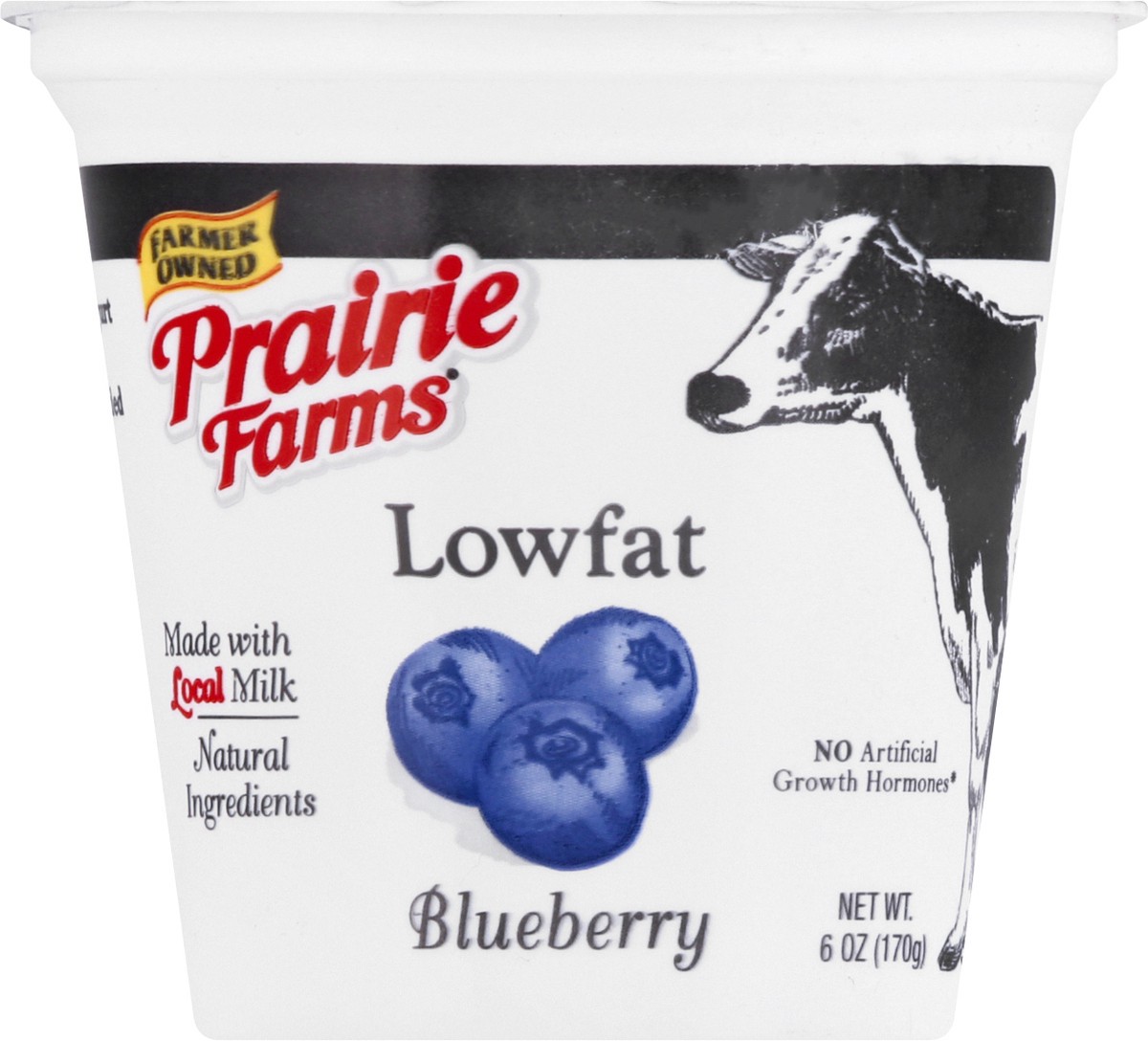 slide 6 of 12, Prairie Farms Lowfat Blended Blueberry Yogurt 6 oz, 6 oz