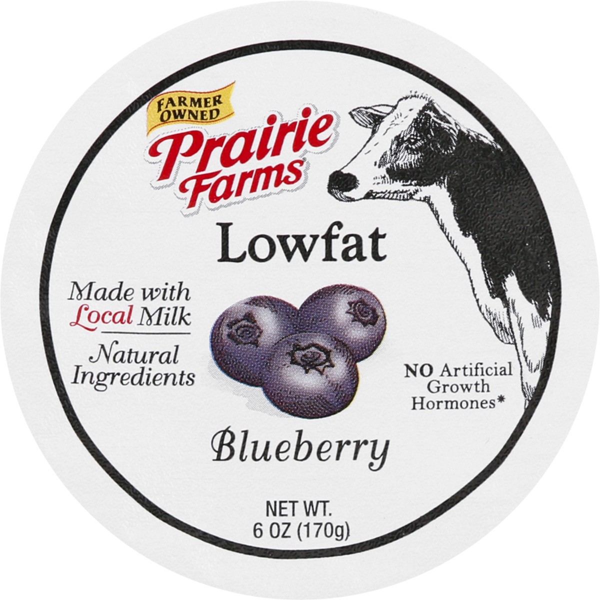 slide 8 of 12, Prairie Farms Lowfat Blended Blueberry Yogurt 6 oz, 6 oz