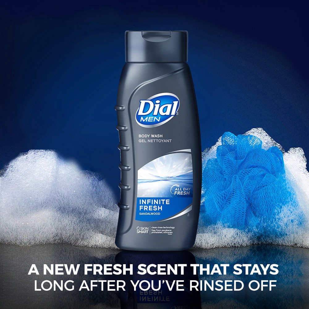 slide 5 of 5, Dial Men Body Wash, Infinite Fresh, 16 fl oz, 16 fl oz