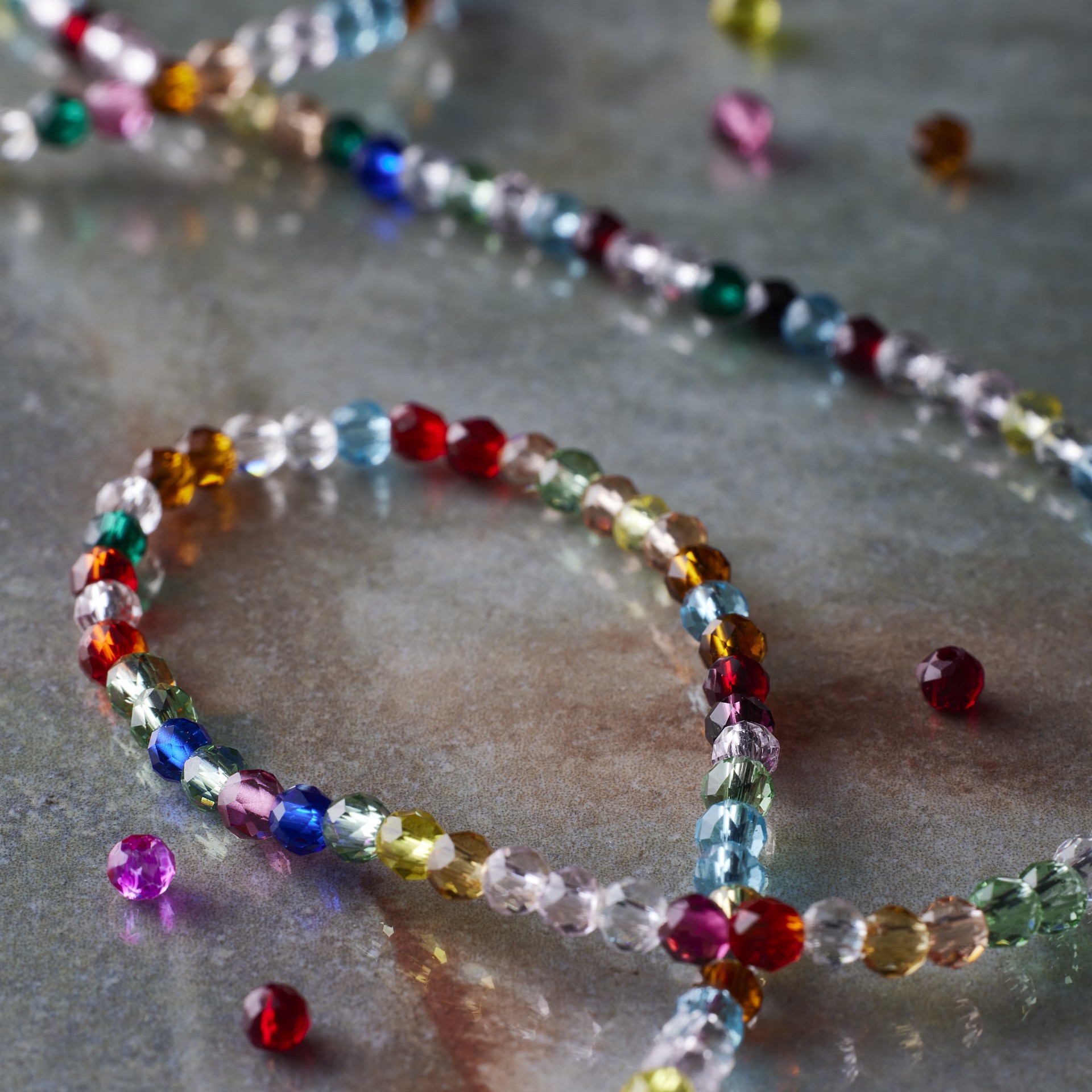 slide 2 of 3, Multicolor Faceted Glass Round Beads, 2.8mm By Bead Landing, 2.8mm