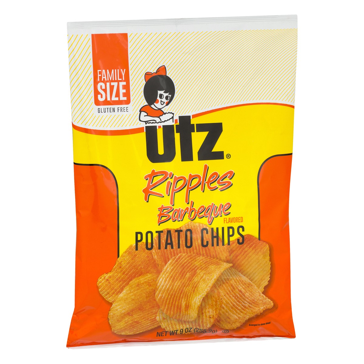 slide 6 of 9, Utz Ripples Barbeque Flavored Potato Chips Family Size 9 oz, 9 oz