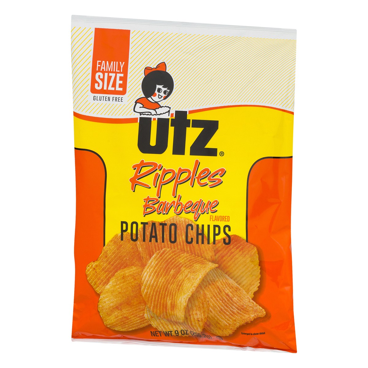 slide 4 of 9, Utz Ripples Barbeque Flavored Potato Chips Family Size 9 oz, 9 oz