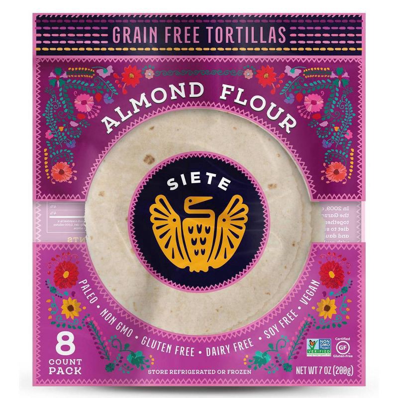 slide 1 of 9, Siete Almond Flour Grain Free Tortillas 8 ea, 8 ct