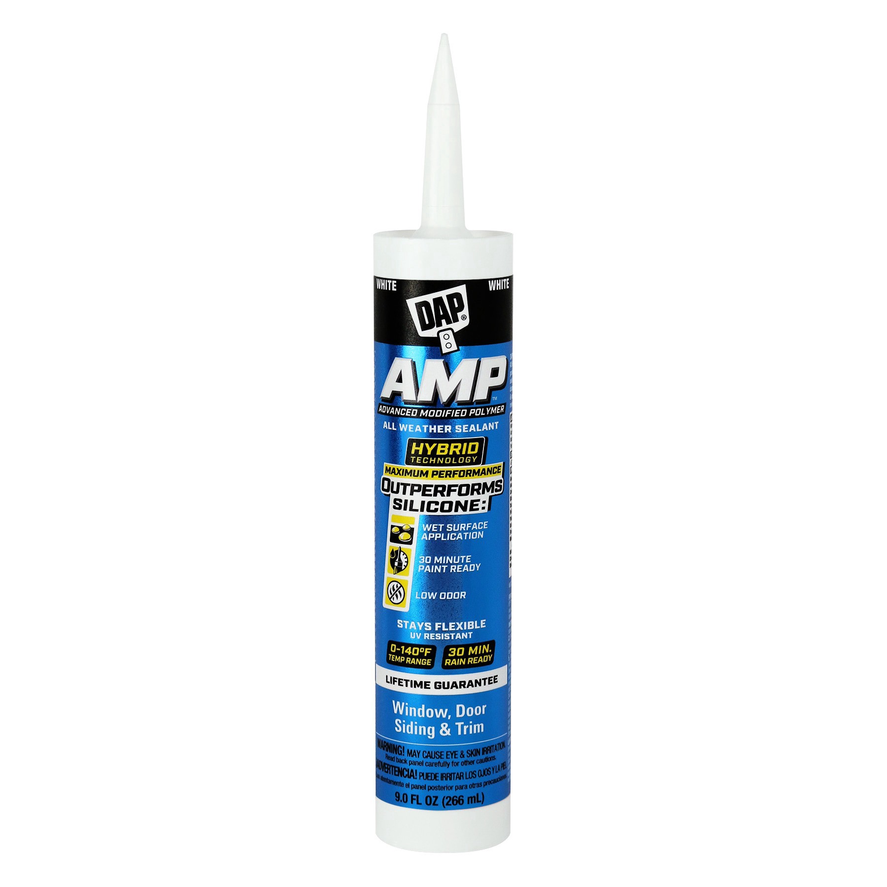slide 1 of 6, DAP AMP 9-oz White Paintable Advanced Sealant Caulk, 9 oz
