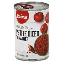 Raley's Petite Diced Tomatoes, Chipotle Style 14.5 oz