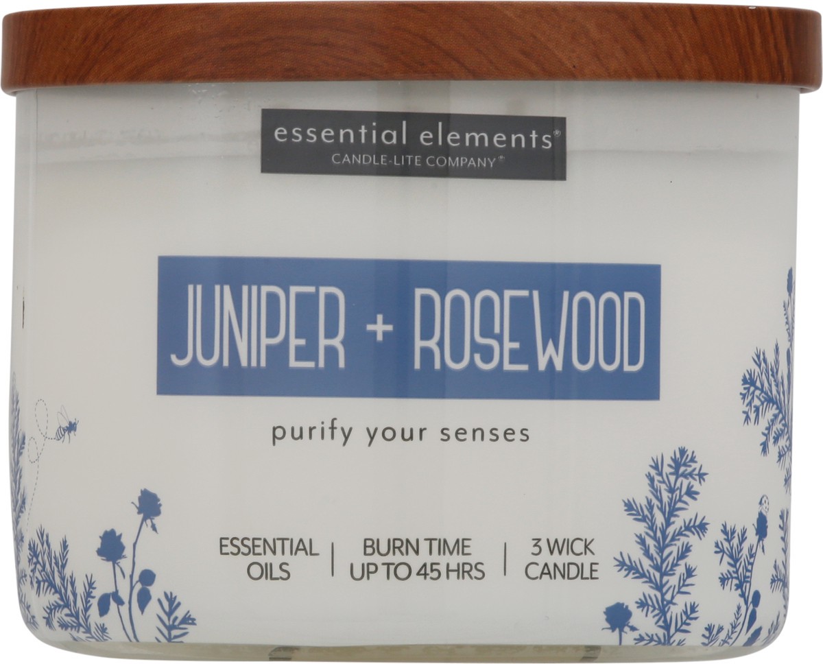 slide 2 of 10, Essential Elements Juniper + Rosewood Candle 1 ea, 1 ea