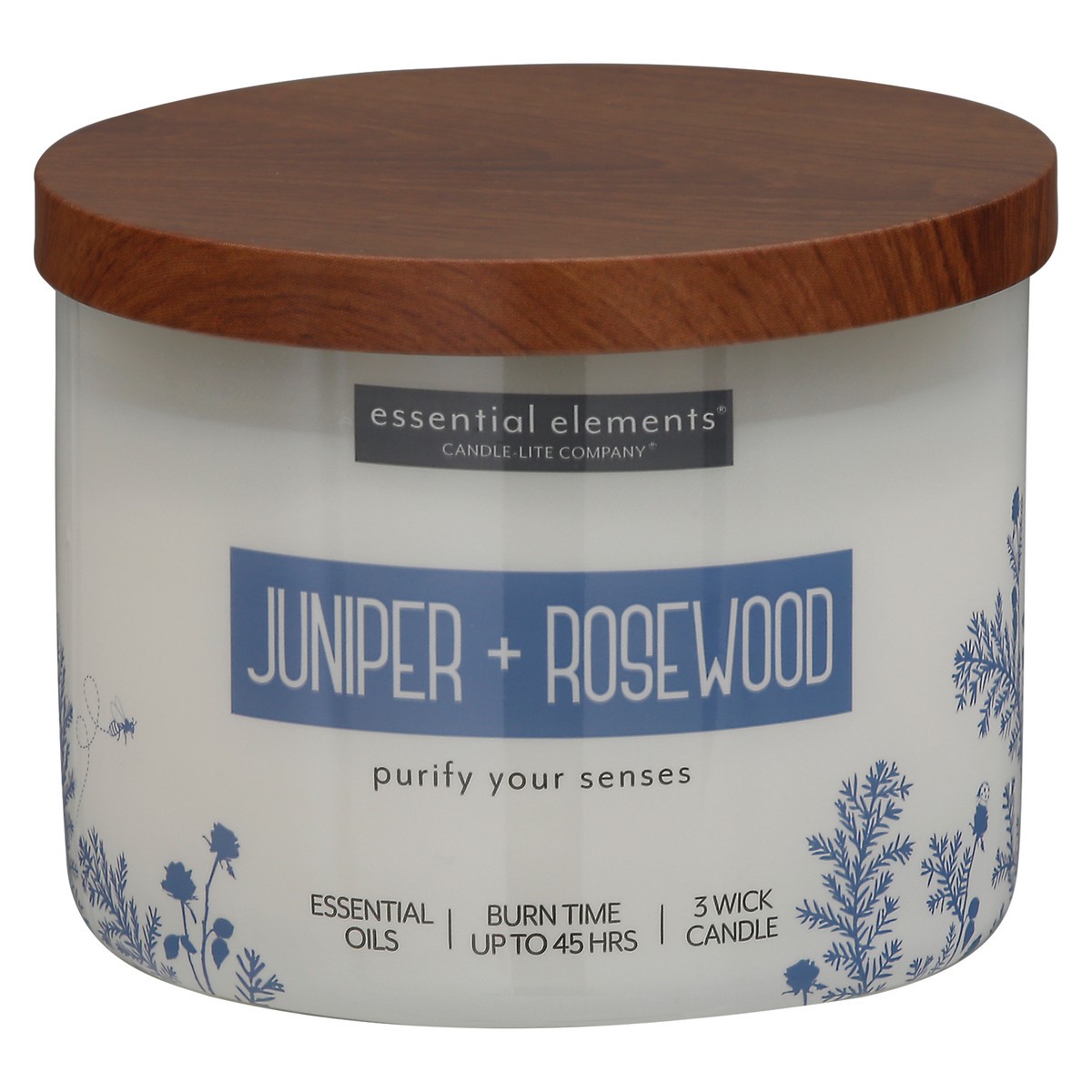 slide 1 of 10, Essential Elements Juniper + Rosewood Candle 1 ea, 1 ea