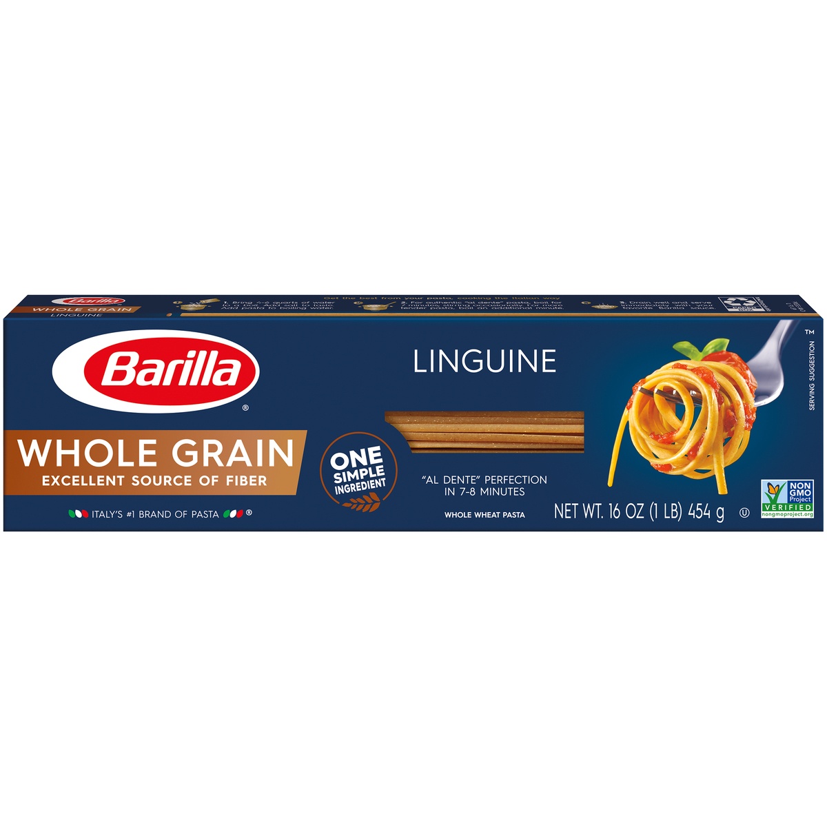 slide 1 of 8, Barilla Whole Grain Linguine Pasta 16 oz. Box, 16 oz