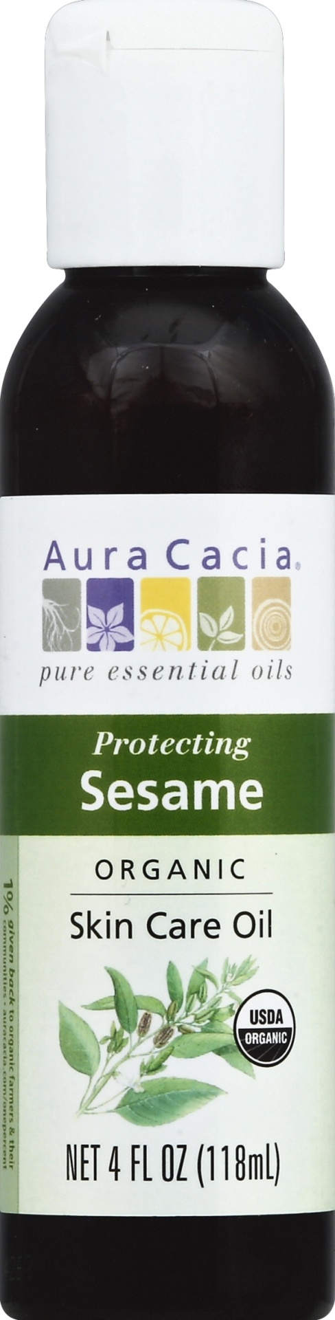 slide 1 of 2, Aura Cacia Organics Skin Care Oil Sesame, 1 ct