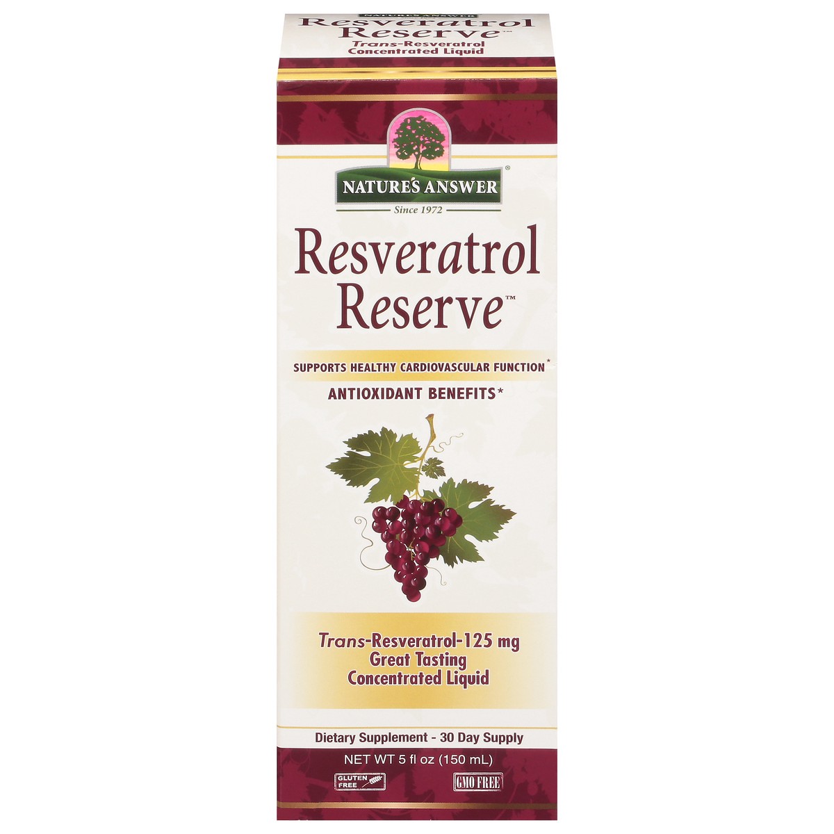 slide 1 of 13, Nature's Answer 125 mg Resveratrol Reserve 5 fl oz, 5 ct