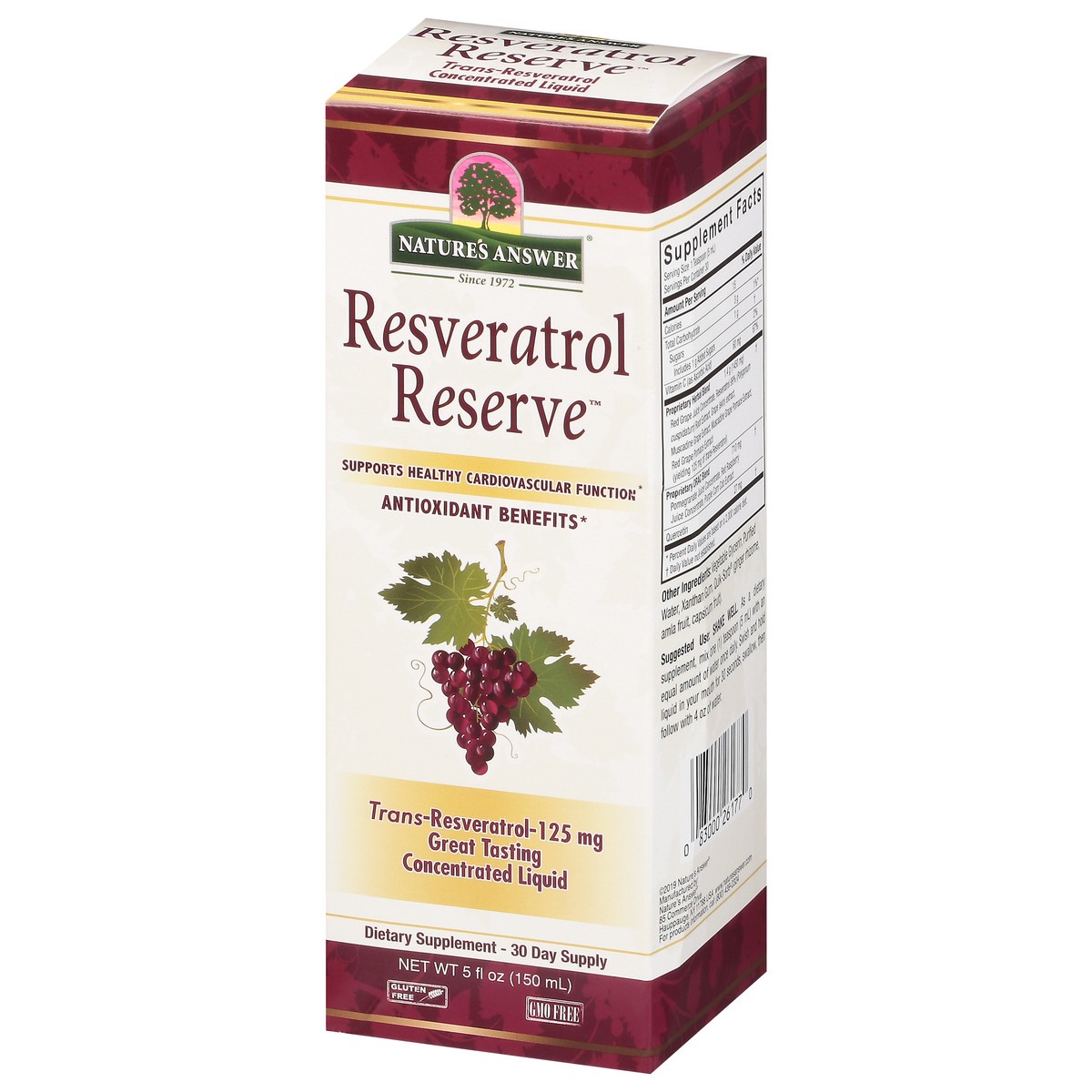 slide 8 of 13, Nature's Answer 125 mg Resveratrol Reserve 5 fl oz, 5 ct