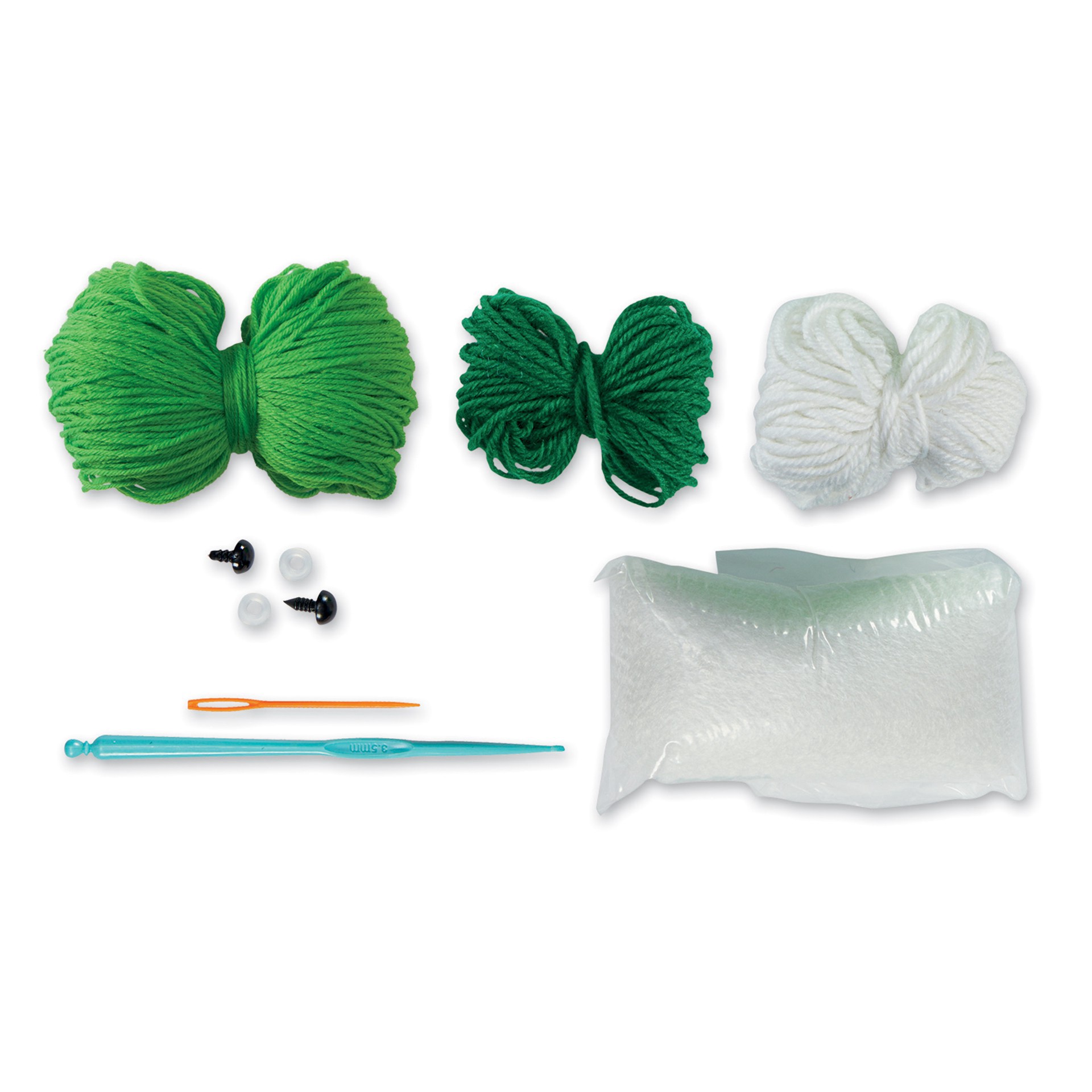 slide 4 of 4, Intermediate Frog Amigurumi Crochet Kit By Loops & Threads, 5 in x 6 in