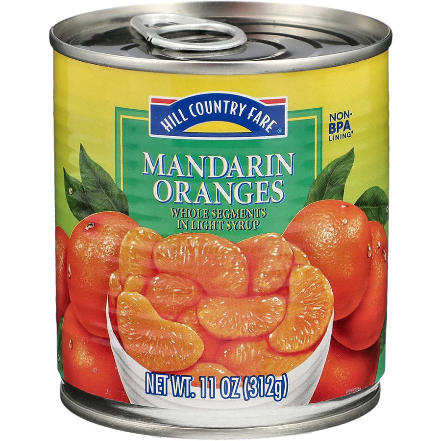 slide 1 of 1, Hill Country Fare Mandarin Oranges in Light Syrup, 11 oz