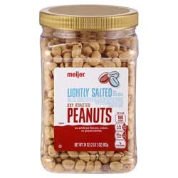 Meijer Lightly Salted Dry Roasted Peanuts - 34.5 oz