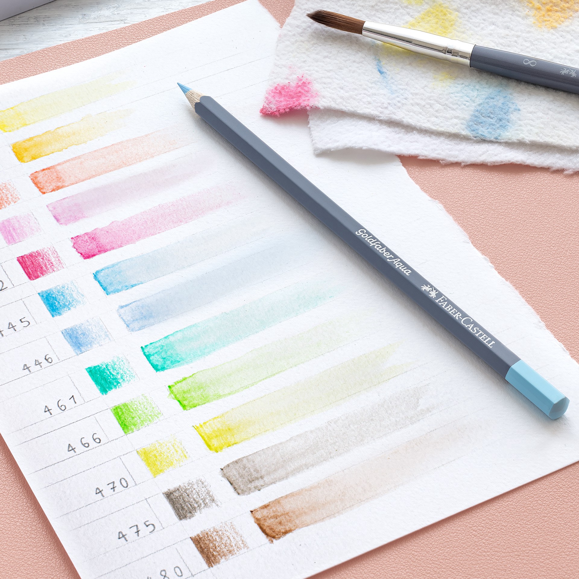slide 3 of 7, Faber-Castell Goldfaber Aqua 48 Color Watercolor Pencil Set, 3.3 mm