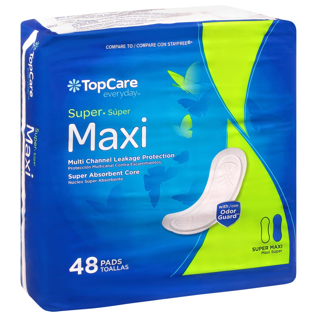 slide 2 of 9, TopCare Everyday Maxi Super Pads 48 ea, 48 ct