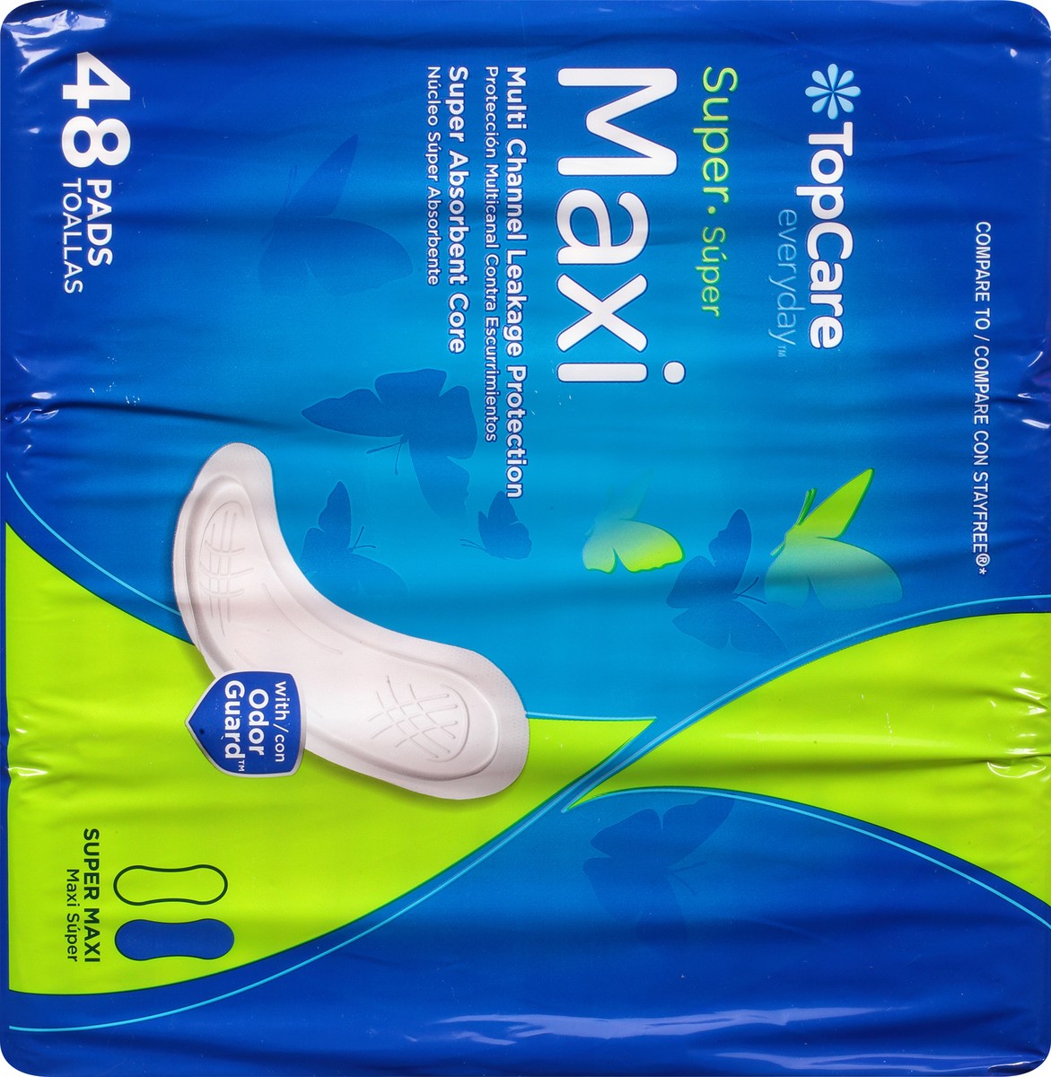 slide 9 of 9, TopCare Everyday Maxi Super Pads 48 ea, 48 ct