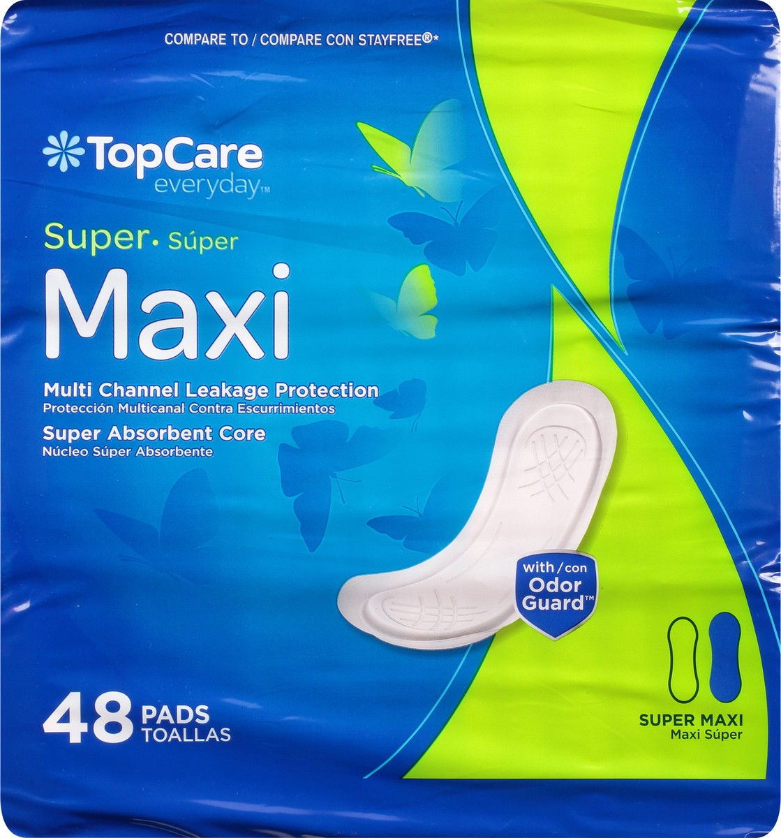 slide 7 of 9, TopCare Everyday Maxi Super Pads 48 ea, 48 ct