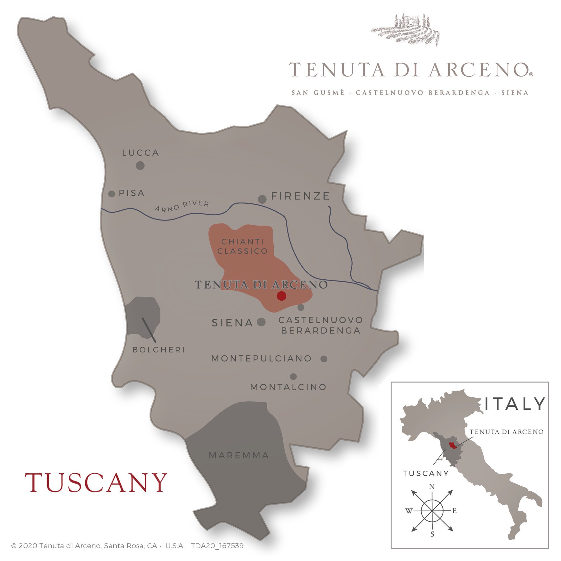 slide 2 of 2, Tenuta di Arceno Valadorna Toscana IGT Red Blend Red Wine, 750ml, 750 ml